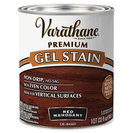 Varathane Premium Red Mahogany Oil-Based Linseed Oil Modified Alkyd Gel Stain 1 qt, 2PK 358308